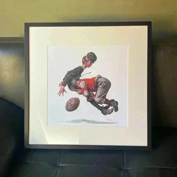 “Tackled” Print by Norman  Rockwell - Picture 2 of 11